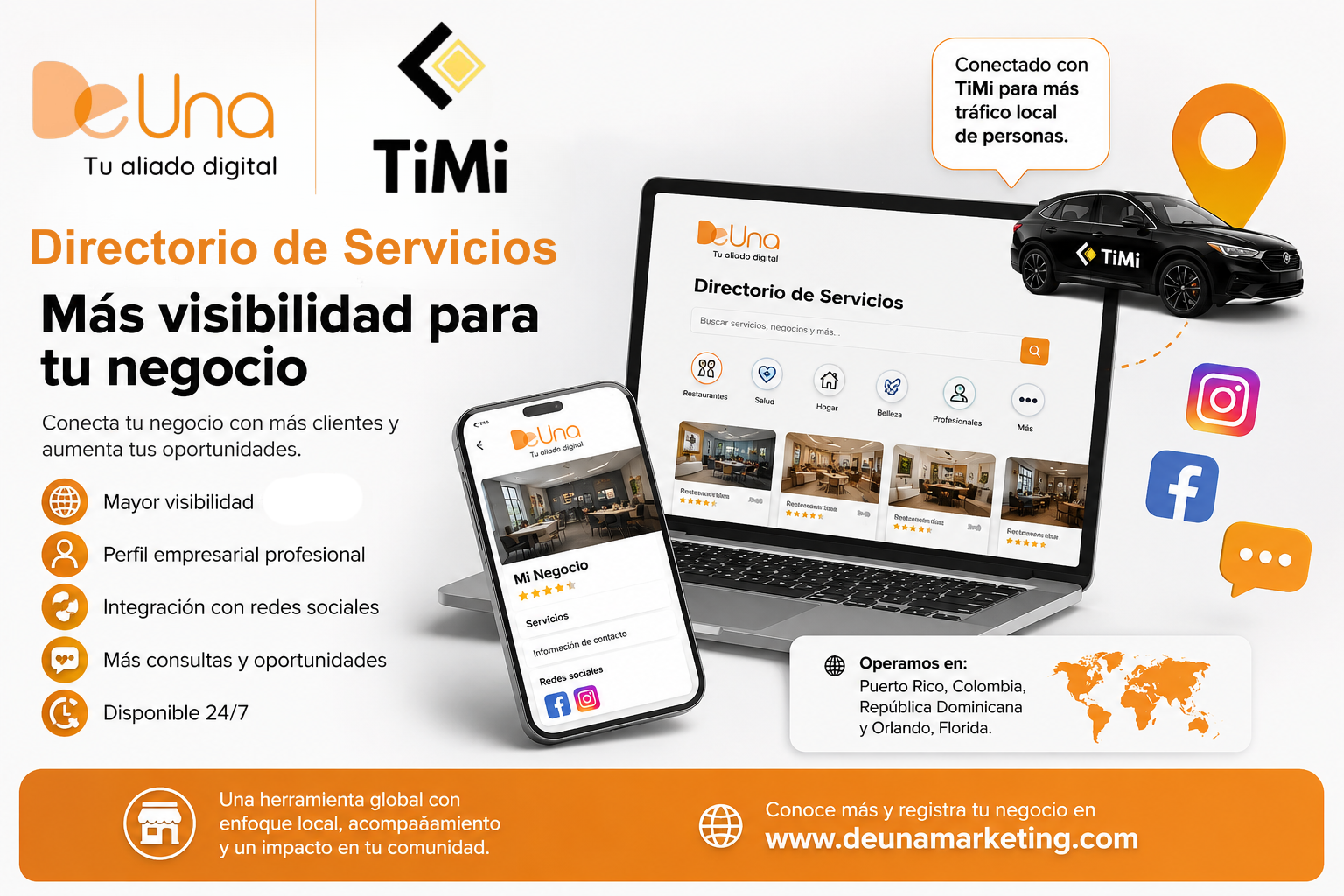 Directorio de Servicios de De Una Marketing: Más visibilidad para tu negocio